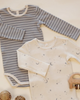 QUINCY MAE RIBBED BODYSUIT, 2 PACK SLATE MICROSTRIPE, CELESTIAL