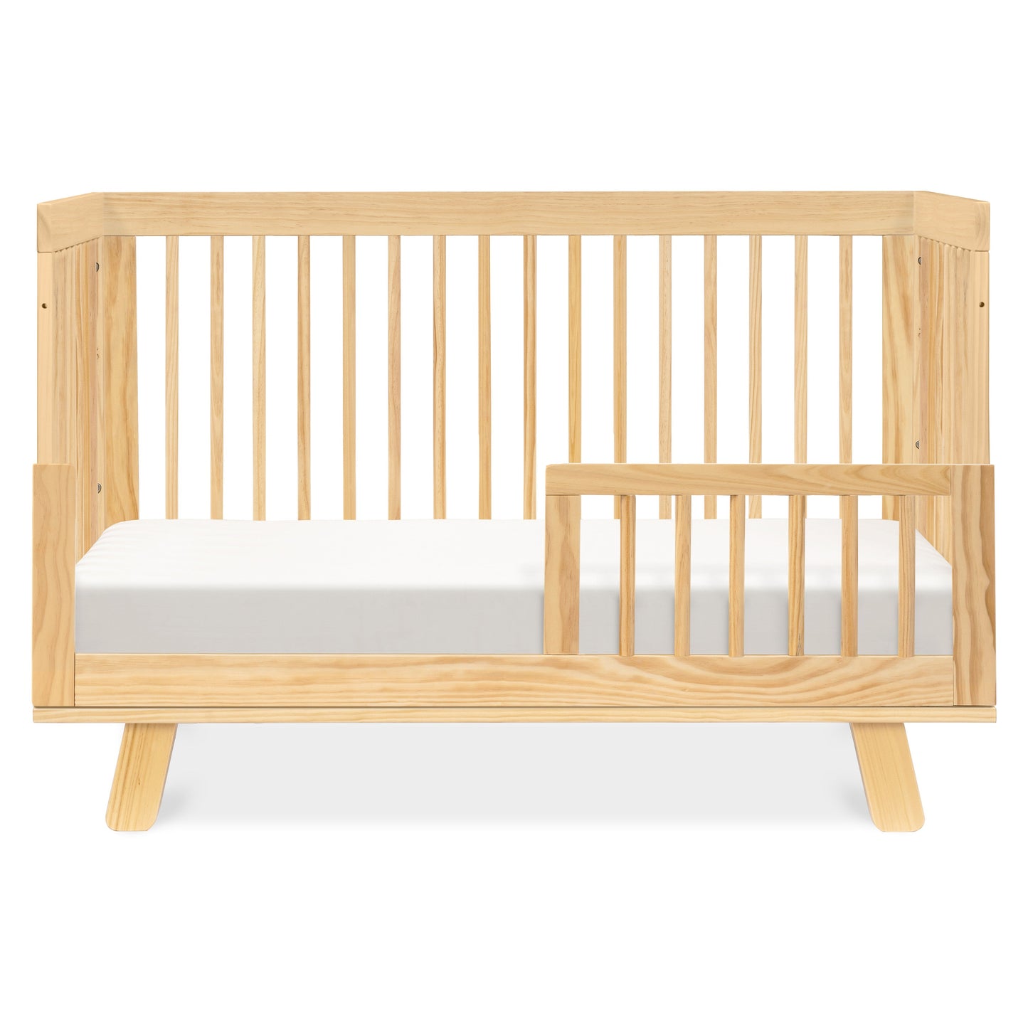 Hudson 3-in-1 Convertible Crib w/ToddlerBedConversionKit in White/Washed Natural