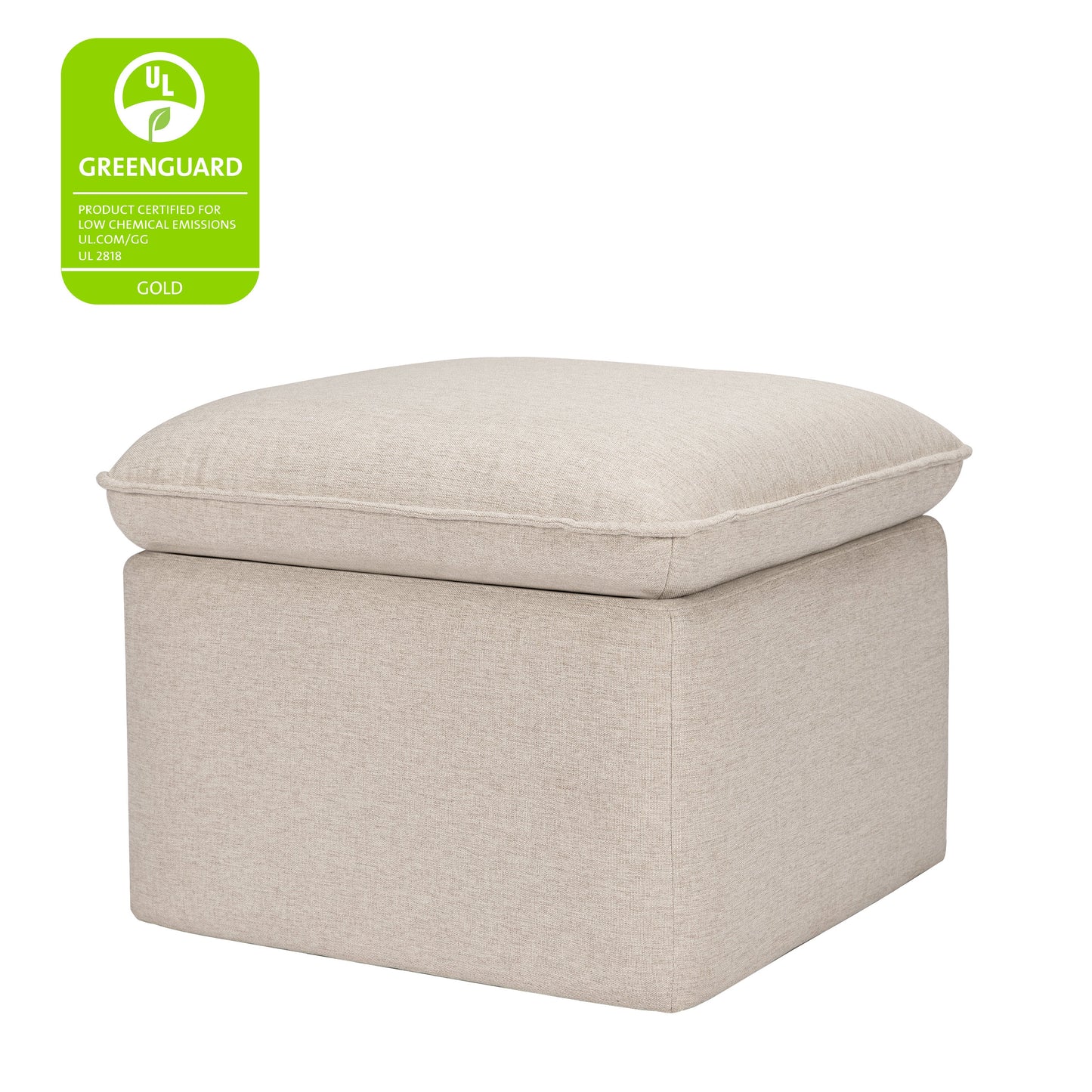 BABYLETTO CALI STORAGE OTTOMAN IN ECO-PERFORMANCE FABRIC | WATER REPELLENT & STAIN RESISTANT