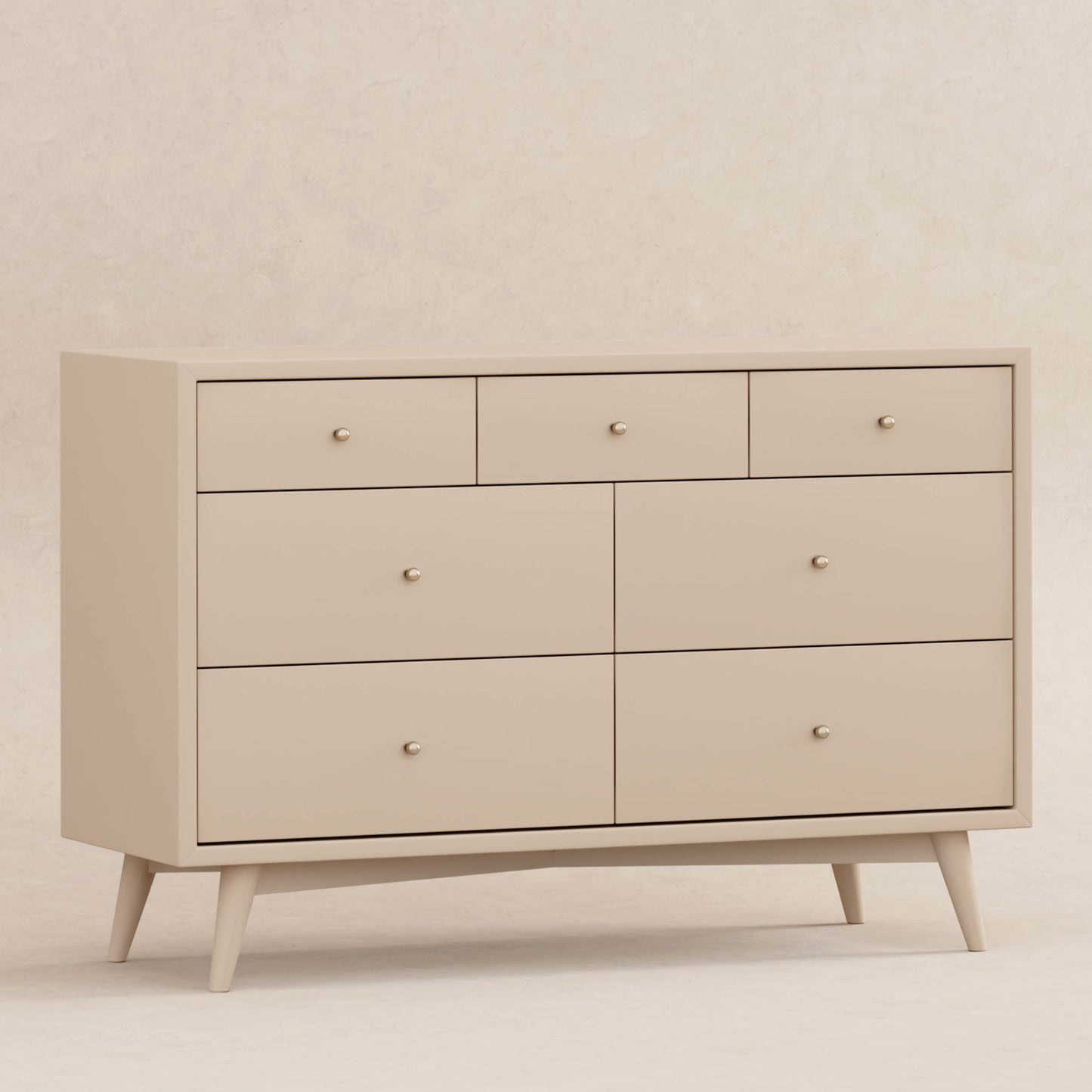 Palma 7-Drawer Double Dresser, Assembled in Warm White