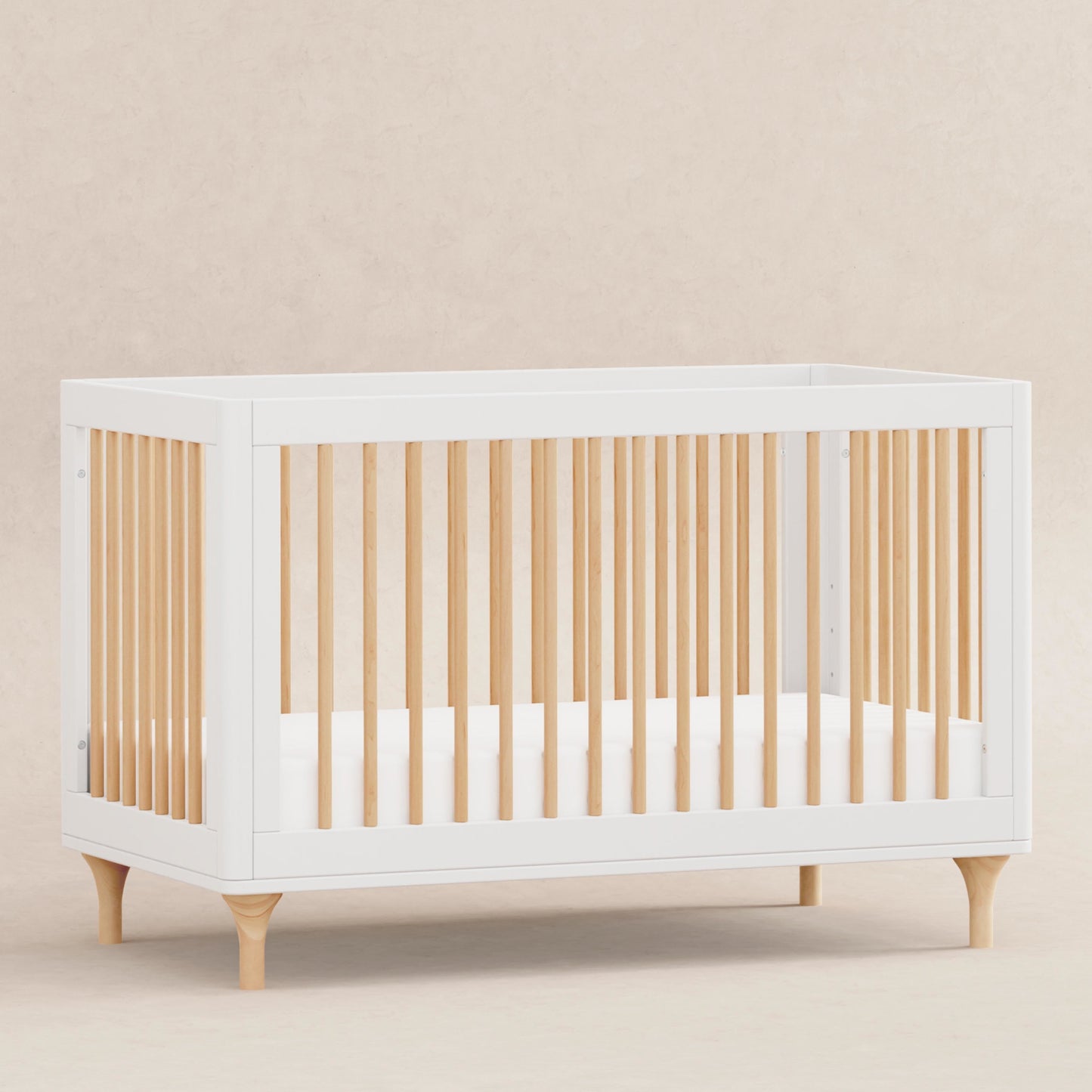 Lolly 3-in-1 Convertible Crib w/Toddler Bed Conversion in Crimson/Natural