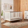 Scoot 3-in-1 Convertible Crib w/ToddlerBedConversion Kit in White/WashedNatural