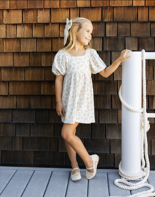 RYLEE + CRU BREA DRESS YELLOW DITSY