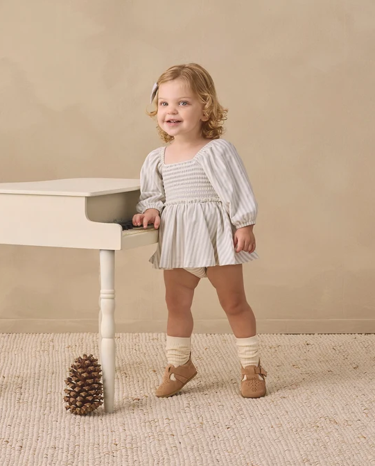 QUINCY MAE LAINEY ROMPER CLOUD STRIPE