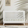Scoot 3-in-1 Convertible Crib w/ToddlerBedConversion Kit in White/WashedNatural