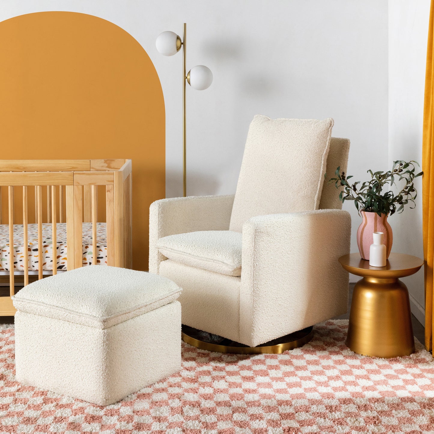 BABYLETTO CALI STORAGE OTTOMAN IN BOUCLE