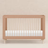 Lolly 3-in-1 Convertible Crib w/Toddler Bed Conversion in Crimson/Natural