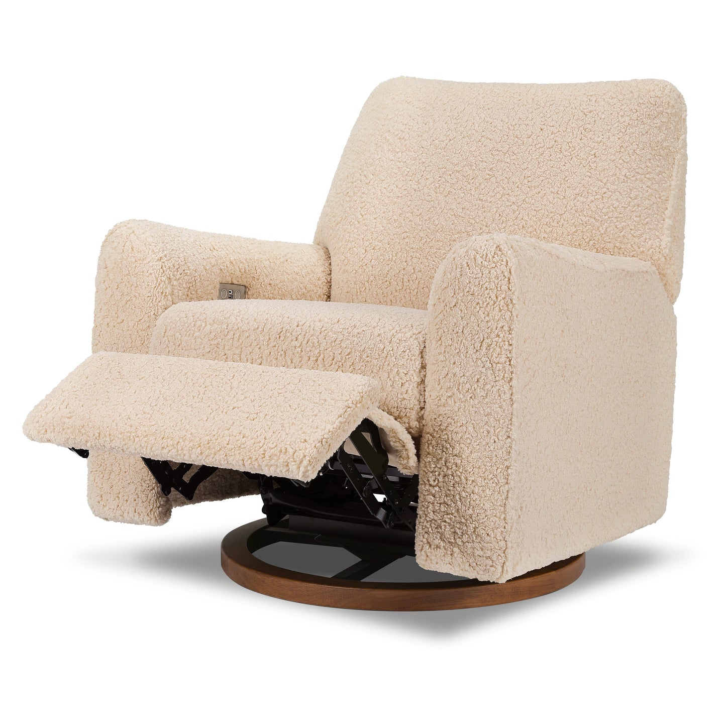 BABYLETTO SUNDAY POWER RECLINER AND SWIVEL GLIDER IN SHEARLING