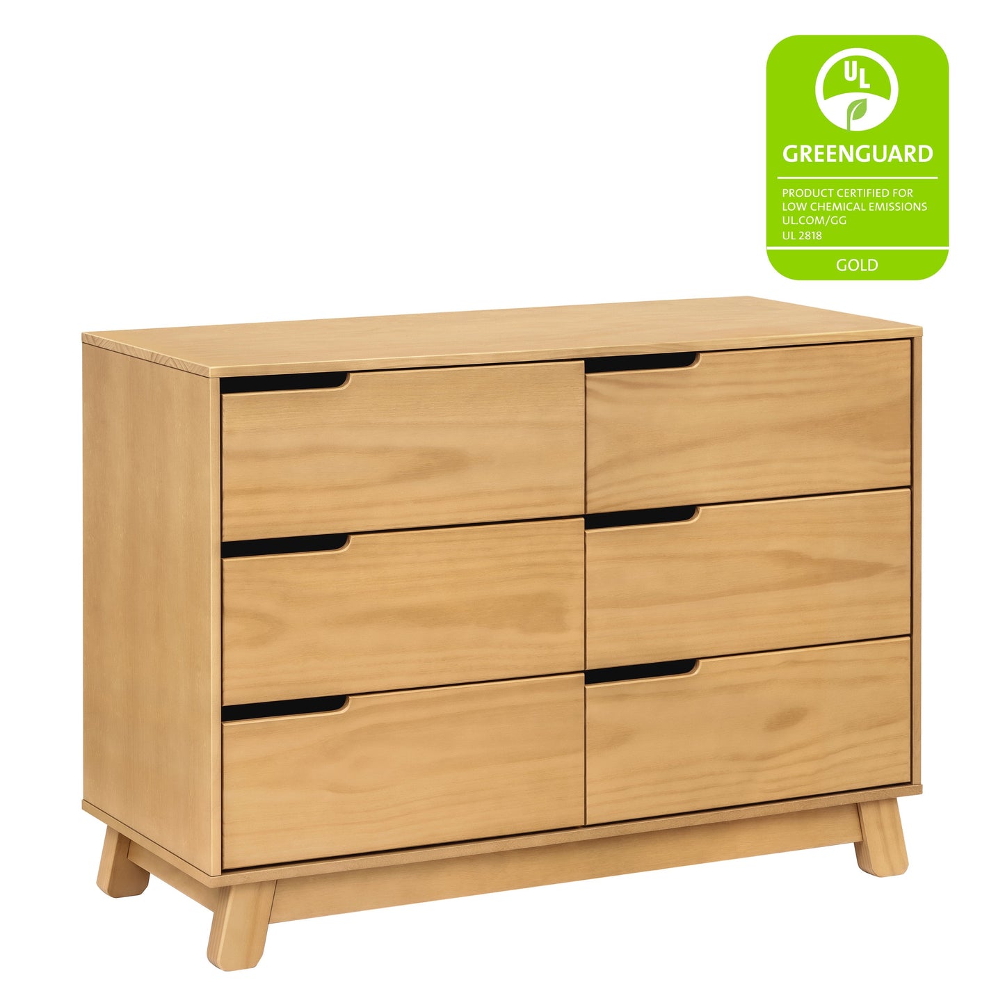 Hudson 6-Drawer Double Dresser, Assembled in Honey