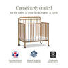 Winston 4-in-1 Convertible Mini Crib in Vintage Gold