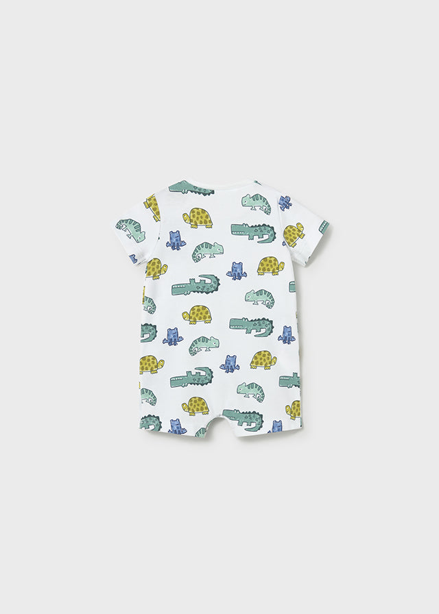 MAYORAL NEWBORN BOY CROCODILE GRAPHIC ROMPER