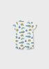 MAYORAL NEWBORN BOY CROCODILE GRAPHIC ROMPER