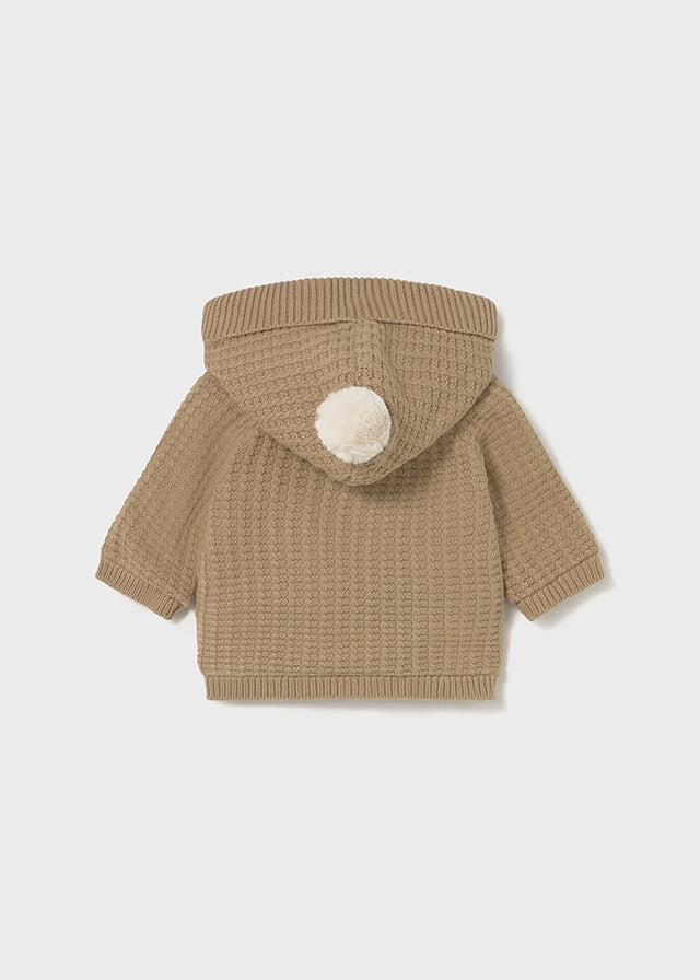 MAYORAL BOY LINED KNIT CARDIGAN TOFFEE