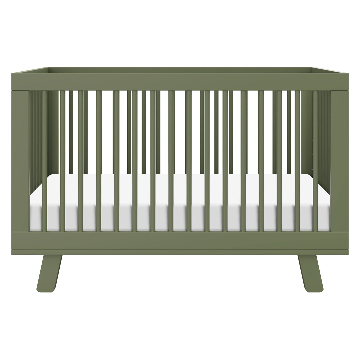 Hudson 3-in-1 Convertible Crib w/ToddlerBedConversionKit in White/Washed Natural