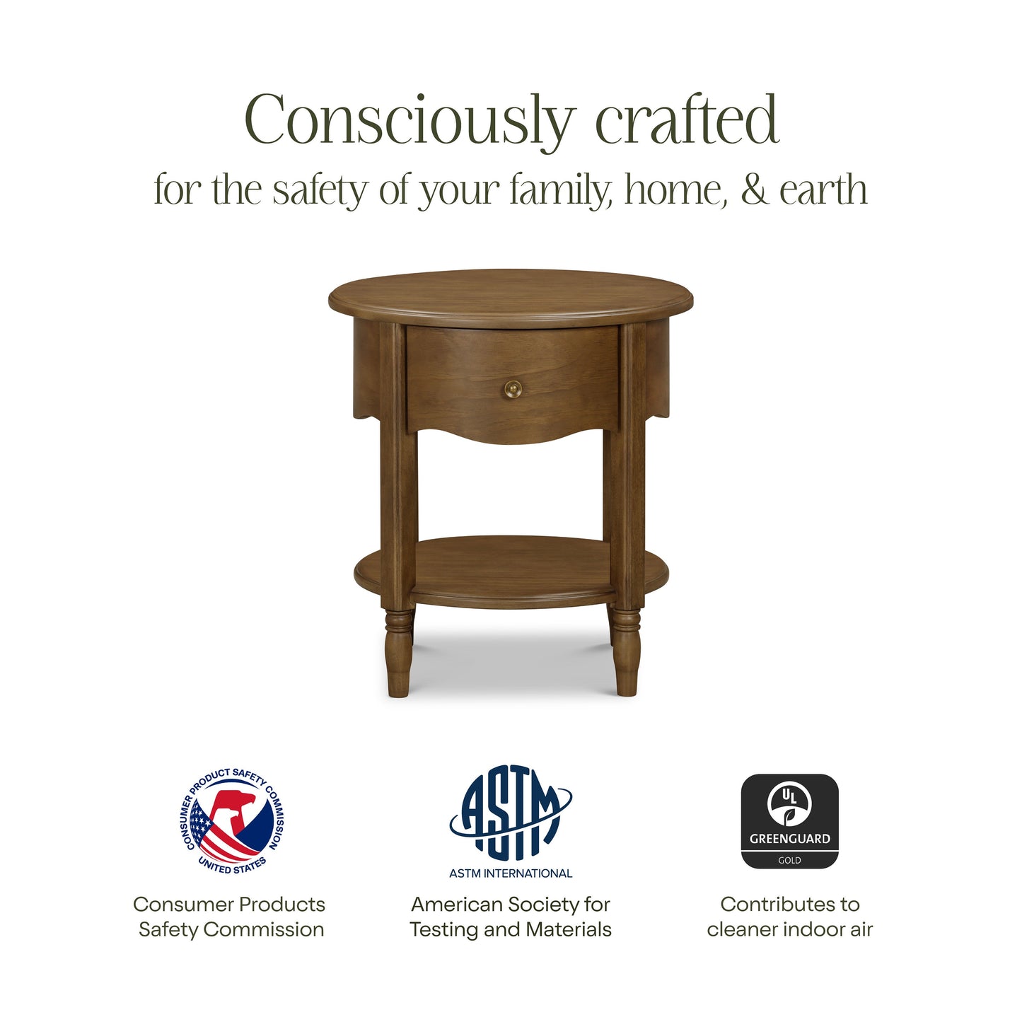 Liberty Assembled Nightstand in Warm White