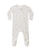 QUINCY MAE BAMBOO ZIP FOOTIE CLOUD FLORAL