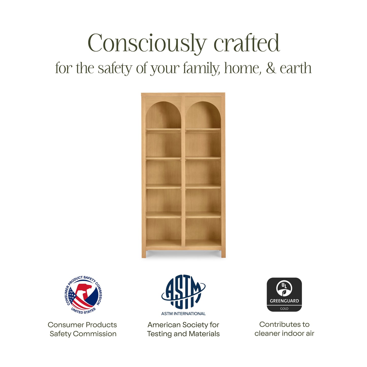 Eloise Bookcase, Assembled in Natural Walnut