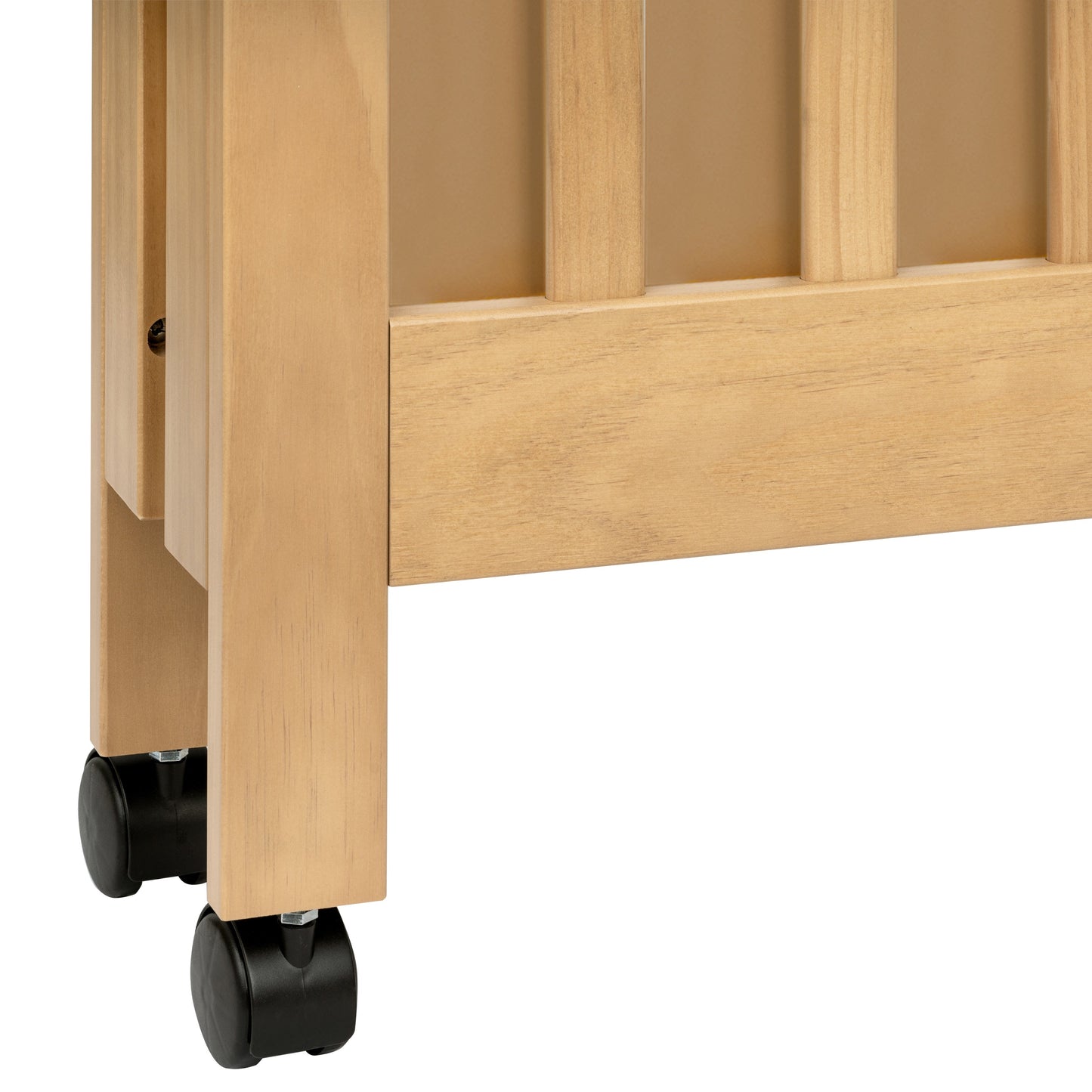 Maki Full-Size Folding Crib w/ Toddler Bed Conversion Kit in Honey