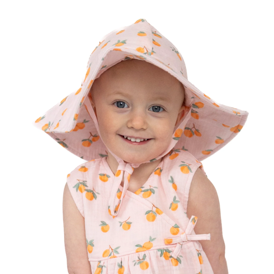 SWEET CLEMENTINES WIDE BRIM SUNHAT