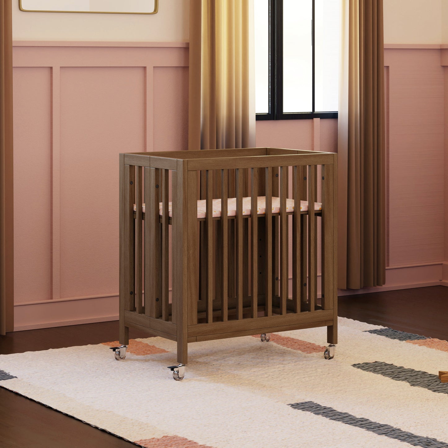 BABYLETTO ROLLI 9-IN-1 CONVERTIBLE ALL-STAGES CRIB WITH BASSINET & TODDLER BED CONVERSION KITS