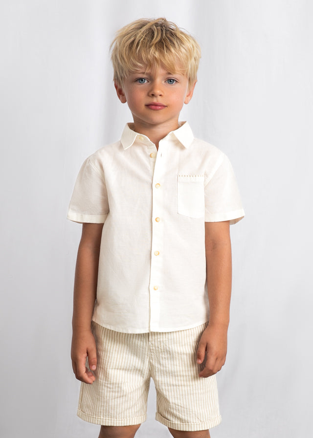 MAYORAL BOY LINEN SHORTS AND SHIRT SET