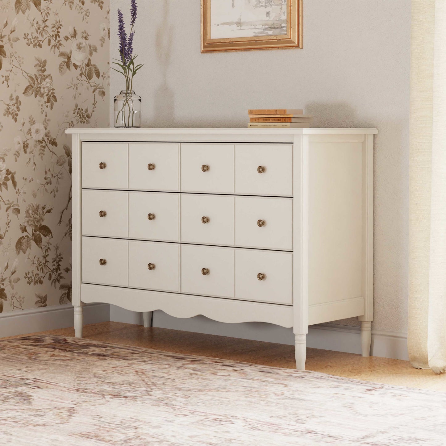 Liberty 6-Drawer Assembled Dresser in Warm White