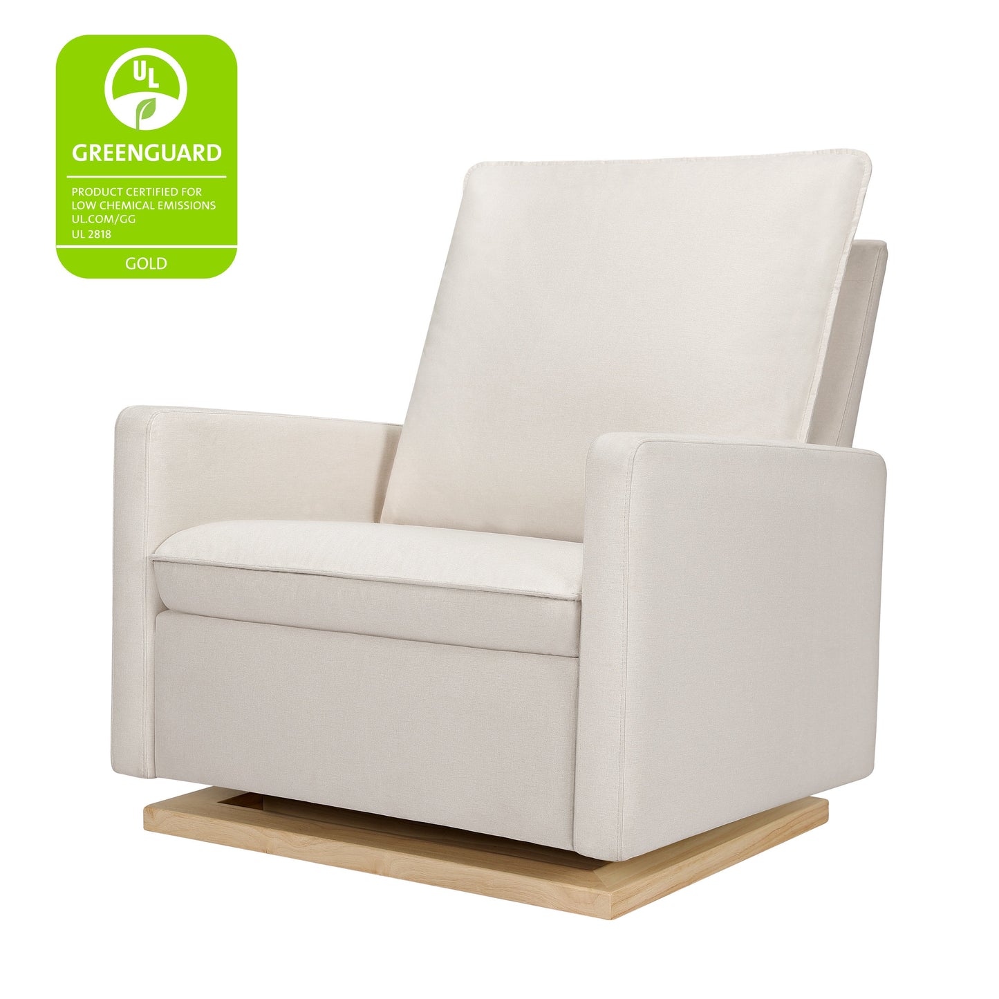 BABYLETTO CALI PILLOWBACK CHAIR AND A HALF GLIDER IN ECO-PERFORMANCE FABRIC | WATER REPELLENT & STAIN RESISTANT