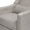 Kiwi Glider Recliner w/ Electronic Control and USB in Ivory Boucle w/Gold Base