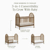 Alouette 3-in-1 Convertible Spindle Crib in Washed Pine