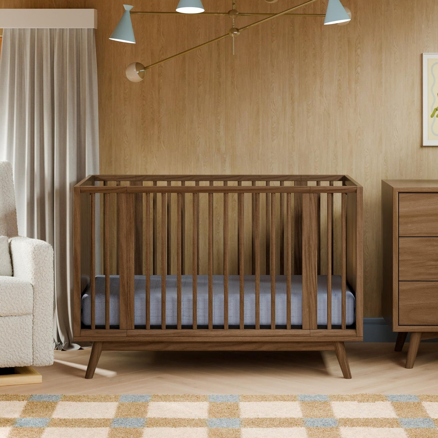 BABYLETTO PALMA 8-IN-1 CONVERTIBLE ALL-STAGES CRIB WITH BASSINET & TODDLER BED KIT