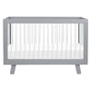 Hudson 3-in-1 Convertible Crib w/ToddlerBedConversionKit in White/Washed Natural