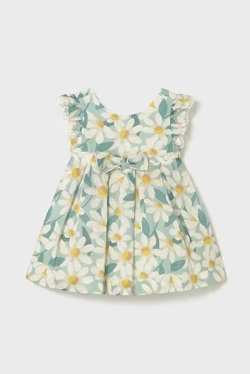 MAYORAL FLORAL PRINT RUFFLED DRESS