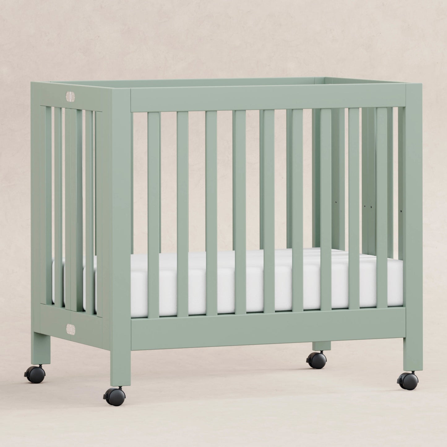 Origami Mini Crib in Light Sage