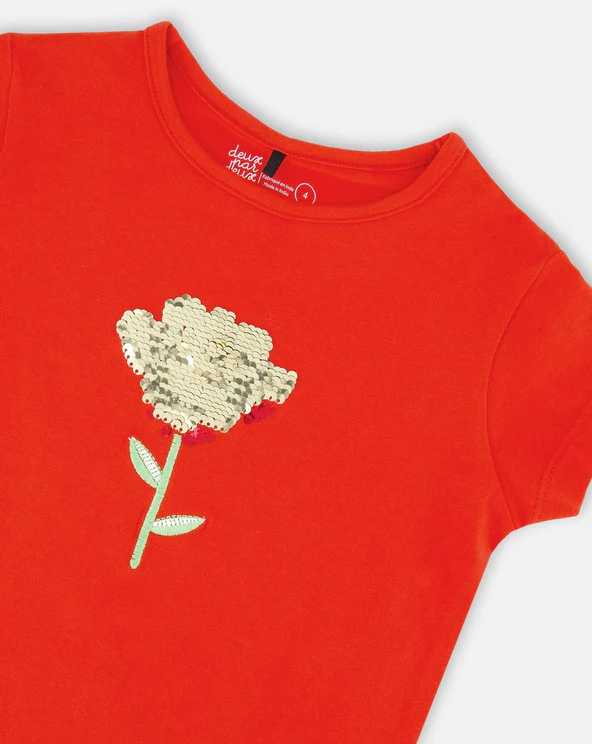 DEUX PAR DEUX JERSEY T-SHIRT RED