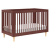 Lolly 3-in-1 Convertible Crib w/Toddler Bed Conversion in Crimson/Natural