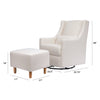 BABYLETTO TOCO SWIVEL GLIDER AND OTTOMAN IN ECO-PERFORMANCE FABRIC | WATER REPELLENT & STAIN RESISTANT