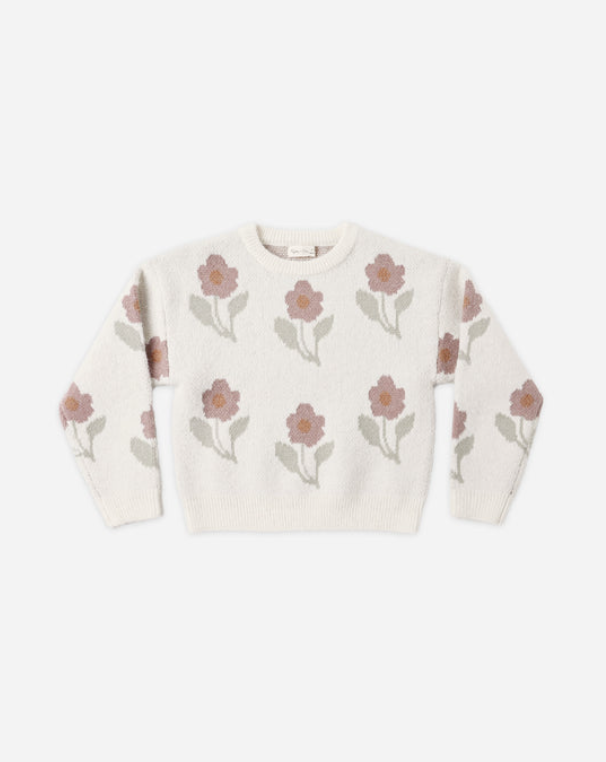 RYLEE + CRU ASPEN SWEATER IVORY FLOWER