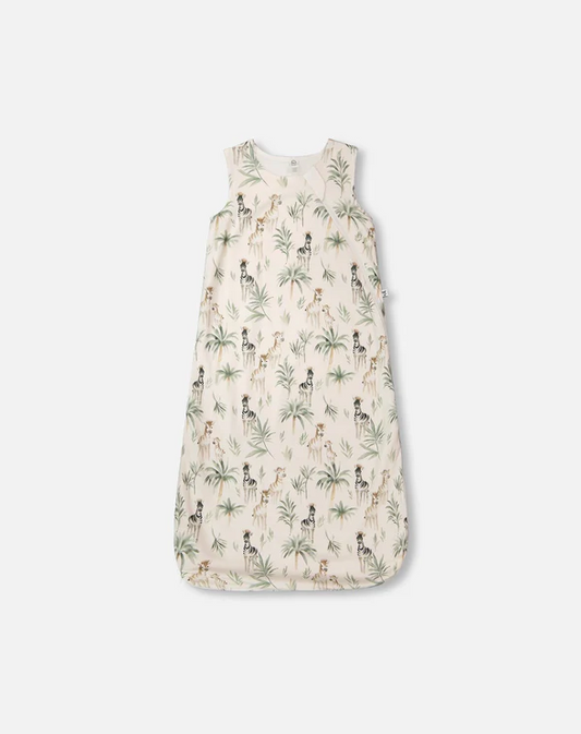 DEUX PAR DEUX JERSEY SLEEP SACK ZEBRA JUNGLE