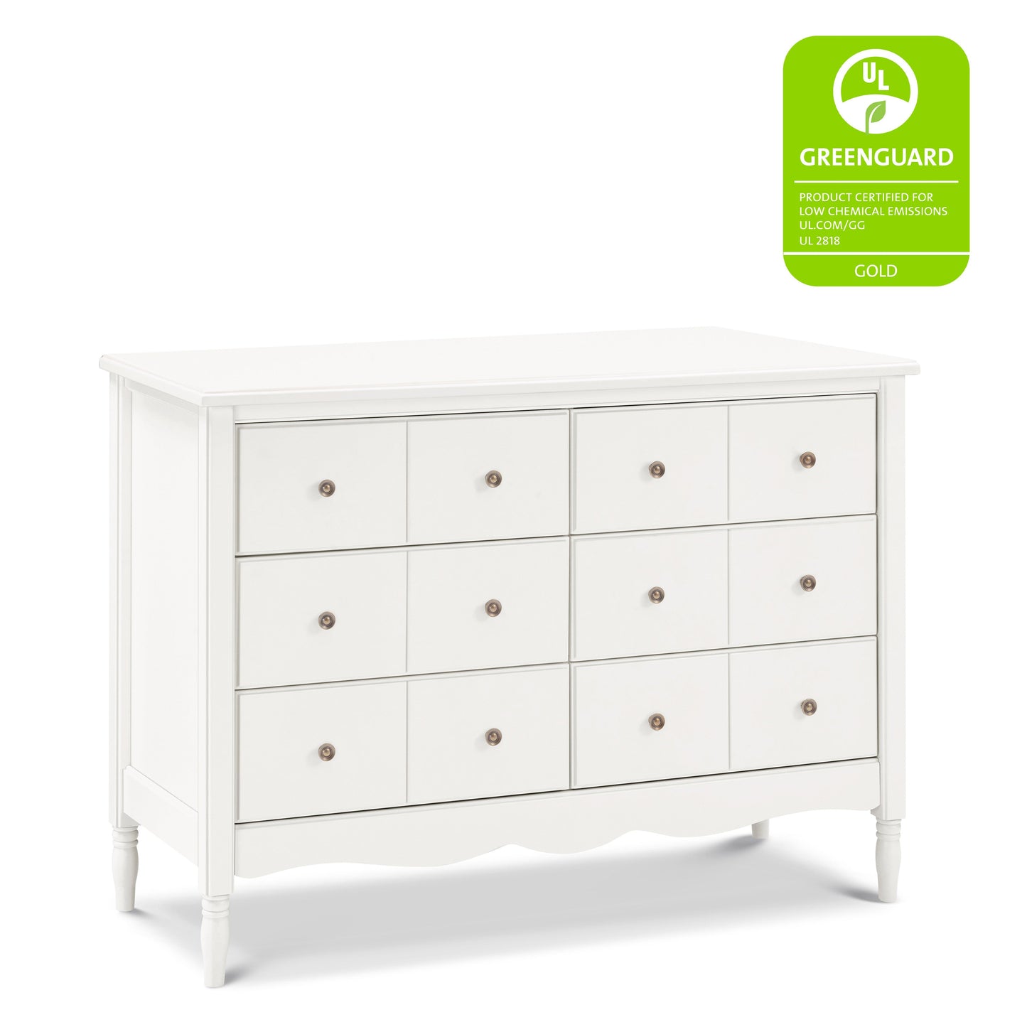 Liberty 6-Drawer Assembled Dresser in Warm White
