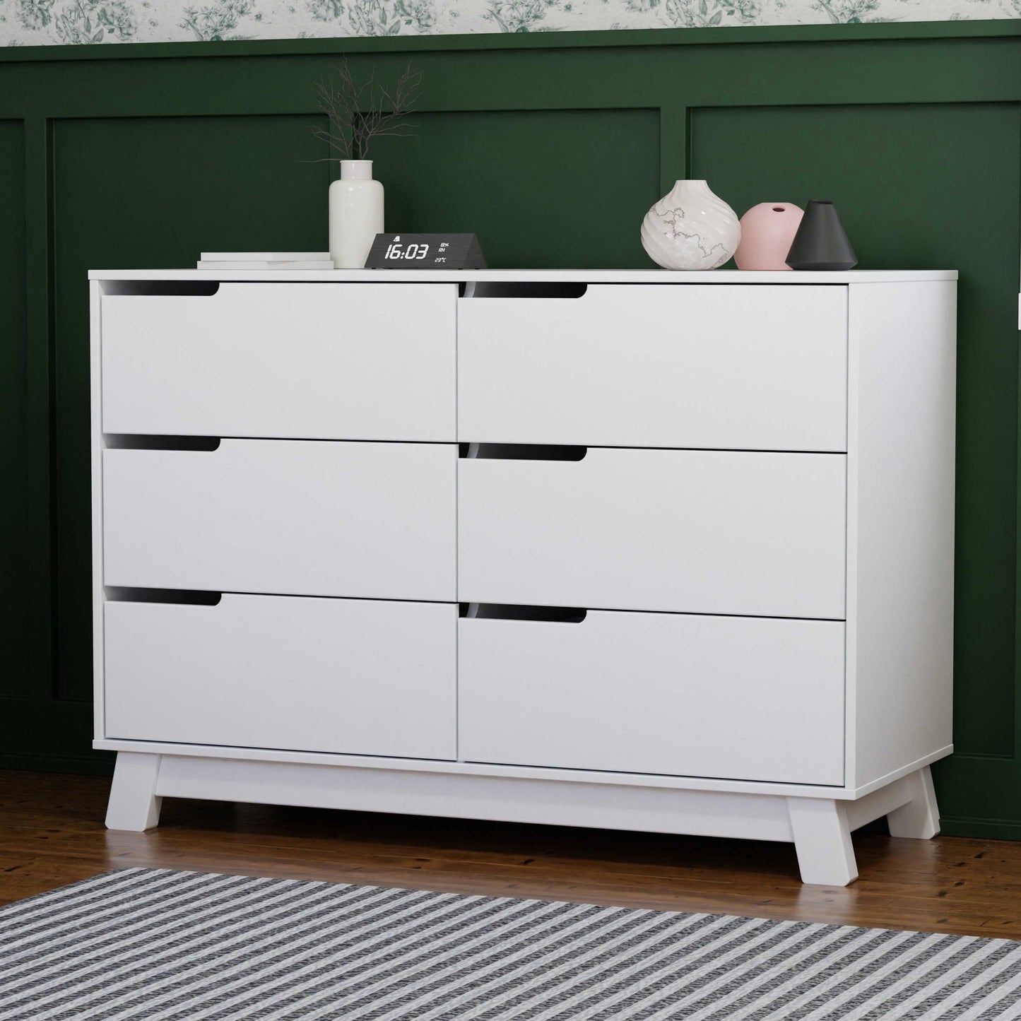 Hudson 6-Drawer Double Dresser, Assembled in Honey
