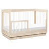 BABYLETTO HARLOW ACRYLIC 3-IN-1 CONVERTIBLE CRIB WITH TODDLER BED CONVERSION KIT