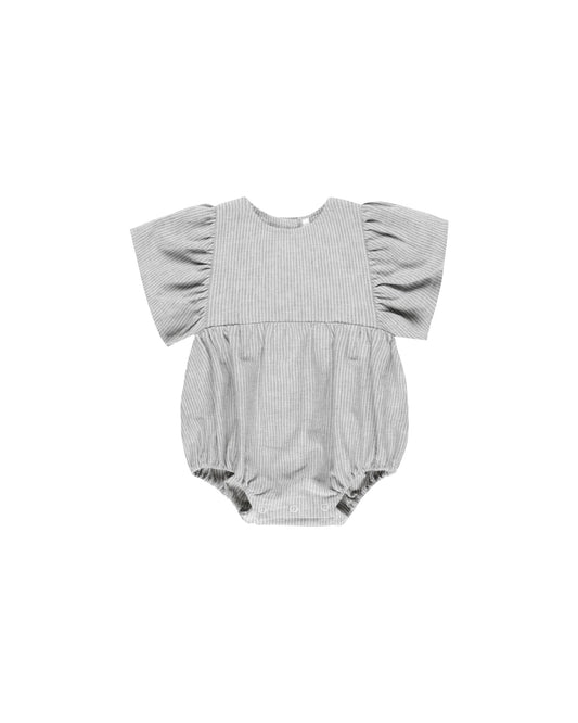 RYLEE AND CRU KALEA ROMPER BLUE MICRO STRIPE