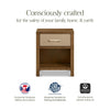 Eloise Nightstand, Assembled in Honey & Performance Sand Eco-Weave