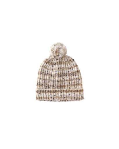 RYLEE & CRU BEANIE - STONE MULTI-STRIPE