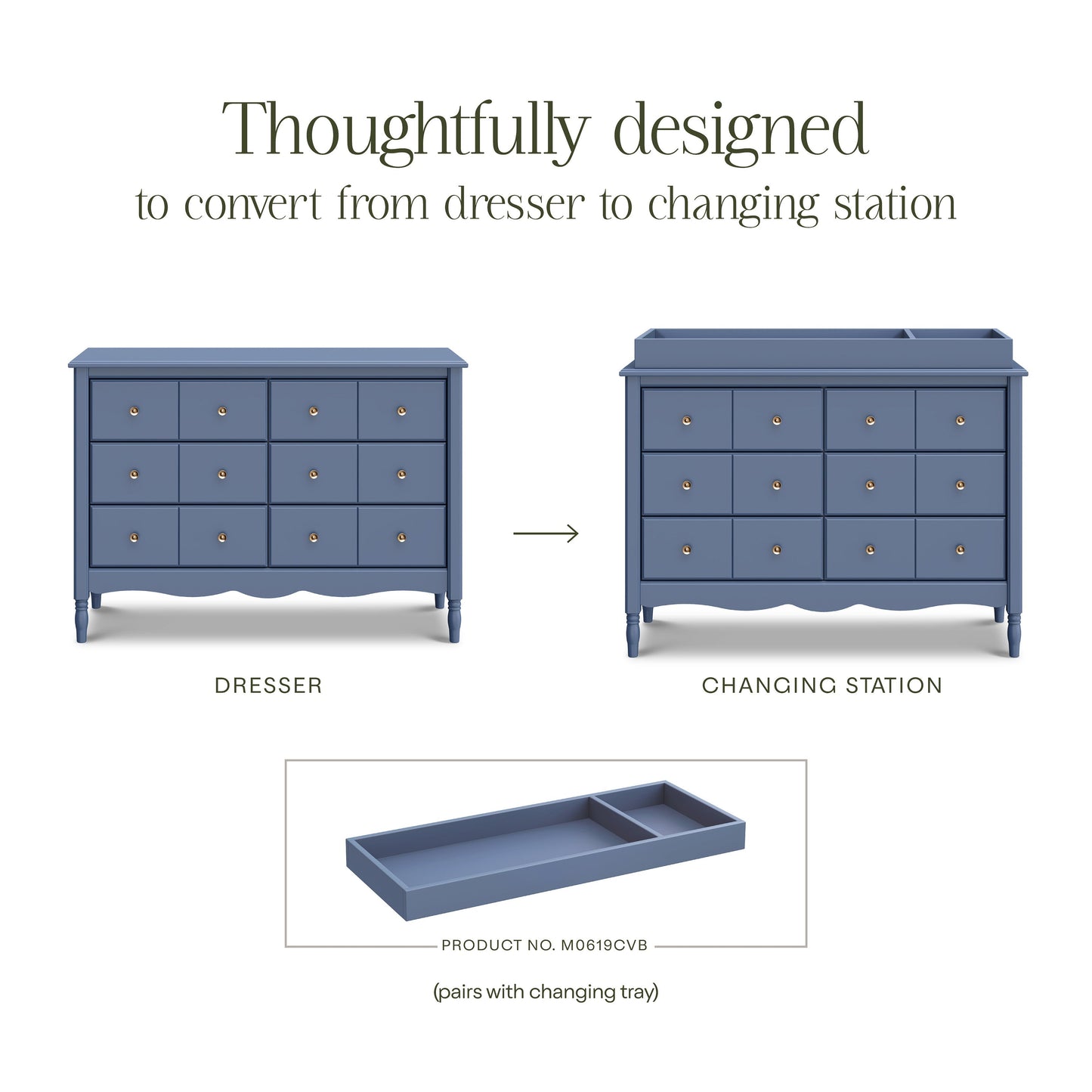 Liberty 6-Drawer Assembled Dresser in Cove Blue