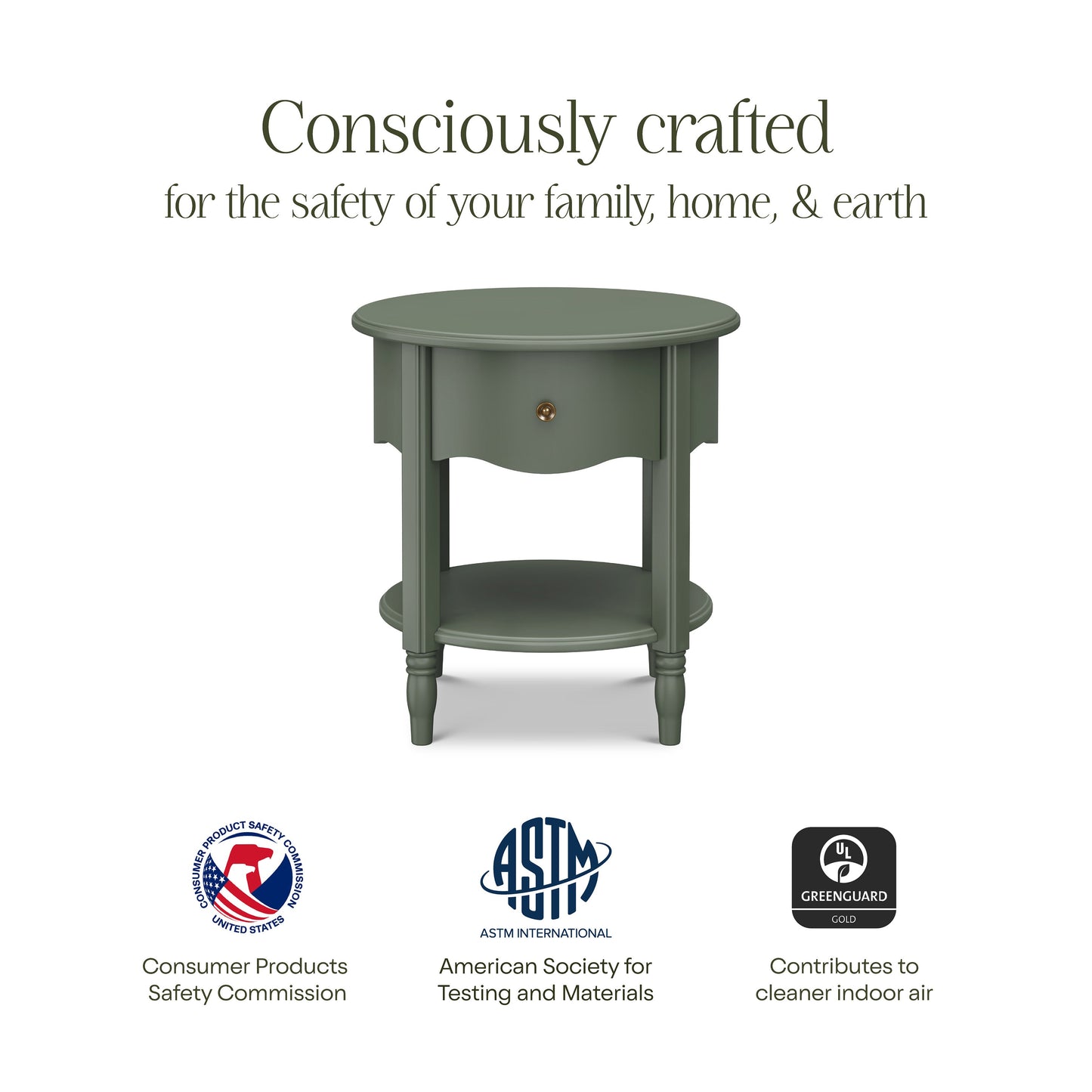 Liberty Assembled Nightstand in Warm White
