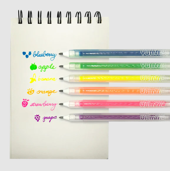 YUMMY YUMMY SCENTED GEL PENS - NEON - SET OF 6
