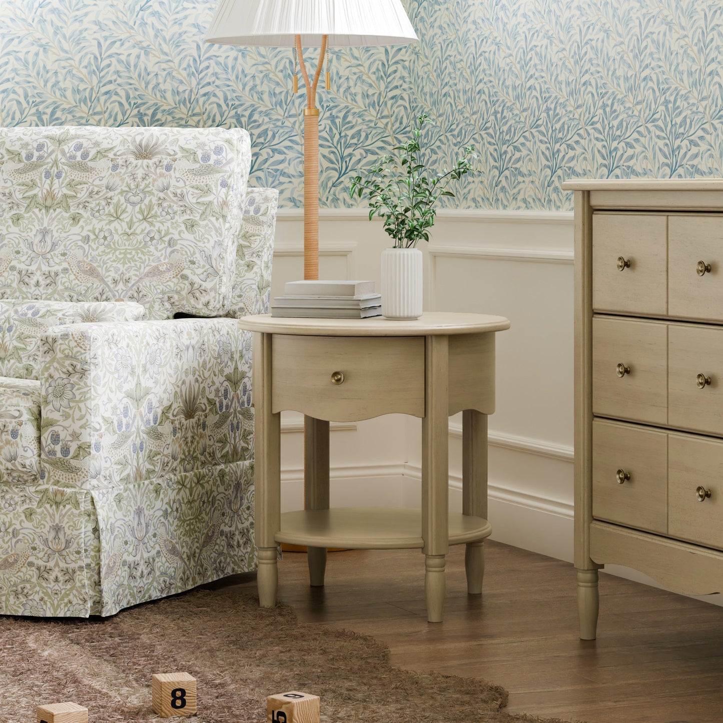 Liberty Assembled Nightstand in Warm White