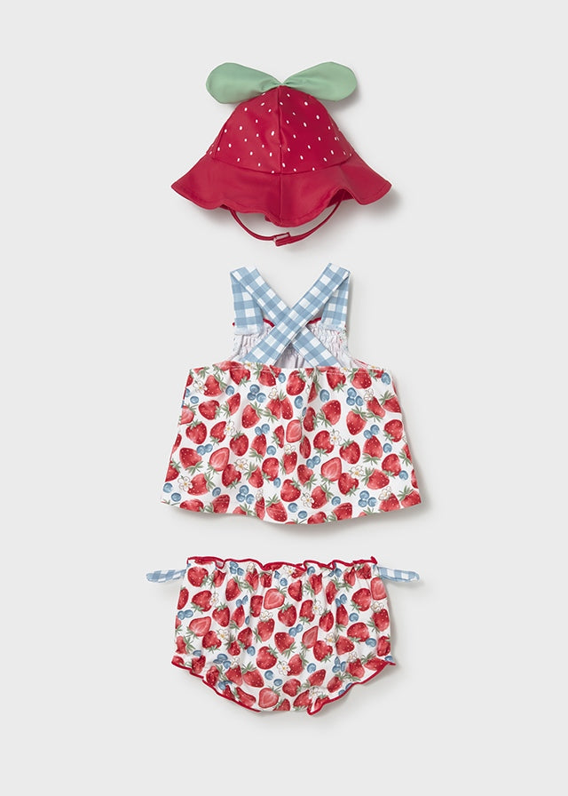 MAYORAL GIRL 3-PIECE SWIM SET WITH SUN PROTECTION