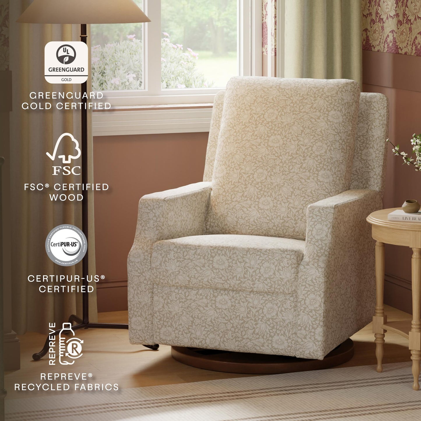 MORRIS & CO. X NAMESAKE CREWE RECLINER AND SWIVEL GLIDER